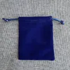 Jewelry Boxes 50Pcs 7*9cm SXX Blue Flannel Jewelry Gift Velvet Bag Pouch Fit Original packaging Box set 230815