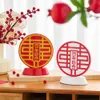 Decorative Objects Figurines Festive Round Resin Decoration Century Wedding Gifts Home Chinese 230815