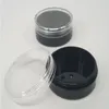 20 ml 20g de jarra de peneirador preto vazio em pó de pó solto recipiente de sopro com parafuso pó puff jar caixa de caixa compacta xgshw