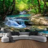 Tapestries natuurlijk bos landschap tapijt Tapestry jungle waterval muur hangende kunst huisdecoratie hippie yoga vellen r230815