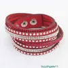 L5Q2 Bracelet Bangle Lang leer Hot Diamond Multi-layer Woven Women's Simple Pull Jewelry B1188