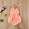 Kleidungssets Baby Sommer Kleidung Neugeborenes Baby Mädchen Niedliche Kleidung Strampler Baumwolle Solide Overall Bowknot Outfits Set Weich