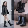 Boots Fashion Children Boots for Boys High Boots Дети Осень Зимние сапоги в европейском стиле Tide Tide Motorcycle Водонепроницаемый 2737 INS J230816