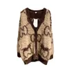 Designer Fashion Sticke G-Letter Brand Casual Cashmere Cardigan Women's Warm and Sexy Woolen tröja