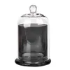 Luxo de luxo vazio Black Green Glass Bell Jar Display Dome Veller CLOCH Jar com base para fazer o preço de velas enviar por mar/trem apenas VVWCA