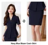 Two Piece Dress Summer Short Sleeve Formal Women Business Suits With Skirt And Tops Professional OL Styles Blazers Office Work Wear Set