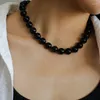 Kedjor tidlös undrar fancy geo agate halsband för kvinnor designer smycken goth trendig mode gåva ins sällsynta japan emo mix 4447