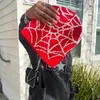 Berets Knitting Beanies Women Hats Men Caps Spider Web Love Pattern Quality Warm Wool Beanie Y2K Accessories Couple Kpop 2023 Winter
