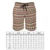 Mäns shorts Brown Horse Stripes Board Summer Galloping Animal Print Casual Beach Running Surf Quick Tork Custom Trunks