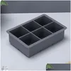 Bar Tools Sile Ice Square Mods With Dust-Proof Er Tray Large Capacity Cube Mold Mix Colors Drop Delivery Home Garden Kitchen Dining B Dhhcx