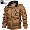 Giacche da uomo giacca in pelle artificiale Slip da uomo Slietting Casual Bomber Bicchiera Bicchiera per la giacca per motociclisti PU Giacca da uomo Plus size 5xl 6xl Z230816