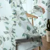 Curtain Flower Plant Sheer Curtains for Living Room Printed Tulle Window Curtain Luxury Home Balcony Decor Drapes
