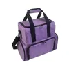 Bolsas de armazenamento Double Cayer Polish Polish Bag Holder Bolsa Travel for Manicure Acessories Case Holoryeis