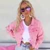 Kvinnor jackor casual knappup tofsar denim jacka diamant kvinnor streetwear fransed jean in outerwears chic coat topp 230815