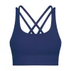 Lu-68 Cross Back Yoga Sports Bra de alta resistência Fitness Fitness Sexy Choffproof Superior Superior Mulheres Roupas Esporte Bra Ginástica Roupas Original