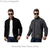 Men's Jackets Winter Warm Polar Coral Fleece Men's Jacket Snow Image Windproof Thick Heat Reversible Jacket Men's Plus Size Jacket Z230816