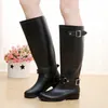 Rain Boots Rubber Boots for Women Waterproof Work Fashion Back Zipper Round Toe High Rain Boots Woman Water Shoes Botas De Caza Espanolas 230815