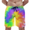 Shorts masculinos Blue Tie Tye Board Abstract Print Classic Beach de praia Oversize Trunks masculino