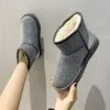 Boots Women Glitter Boots 2023 Short Plush Woman New Warm Soft Ladies Ankle Boot Winter Fur Bling Platform Female Casual Shoes