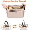 Casos de sacos de cosméticos comprovam o organizador Felt Insert Bag para viagens de bolsa para bolsa interna de grande capacidade 230815