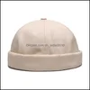 Cappelli bernomici/berretto da cranio maschi mast brimless skl vintage un unico cappello per docker portatile mtipurpose miki beanie maschile gocce consegna dhcz8