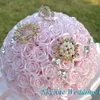 Flores de casamento Amazing Clear Pink Bridesmaid Bouquets de noiva