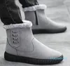 أحذية Topvivi في الكاحل للرجال أحذية الذكور 2023 أحذية رياضية شتوية غير رسمية Zip Plush Boot Man Basic Suede Brown