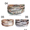 Manchet mode gouden stukje armband voor vrouwen houden van vintage lederen vriendschap armbanden armbanden femme punk sieraden drop levering dhzrg