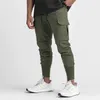 Men's Pants Asian Size Casual Ice Silk 2023 Summer Autumn Man Solid Multi Pocket Fashion Street Sports Black Khaki Trousers 230815