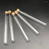 10pcs/20pcs Lab DIA 12mm To 30mm Clear Glass Test Tube With Cork Stoppers Flat Bottom Tubes In Laboratory Supplies