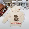 Diseñador ropa de bebé para niños sudaderas con calma de muñeca tejido de oso