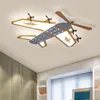 Taklampor barns rumslampa amerikansk kreativ enkel modern flygplan ljus pojke sovrum ledde ögonskydd
