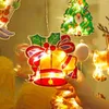 ナイトライトエルクベルストリングガーランドLEDライトクリスマスランプホリデー照明木飾りナビダッドクリスマスギフト年