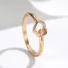 Wedding Rings Rose Gold Love Ring Dames Fashion Simple Luxury Brand Sieraden feestpaar Gift 230815