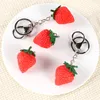 12pcs Fruit Key Ring Little Strawberry Keychain Cute Key Ring For Women Jewelry Girls' Gift Kids/ Friends Gift