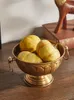 Plates Pure Copper Fruit Plate Decoration Home Living Room Coffee Table Household Snack Housewarming Gift