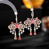 Dangle Earrings Temperament And Elegant S925 Silver Needle Exaggerated Butterfly Water Drop Tassel For Women Inlaid With Cz Ear Jewelry