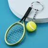 Keychains Creative Sporting Goods Mini Tennis Keychain Bag hanger auto kleine sieraden fabriek groothandel sleutelketen accessoires schattig