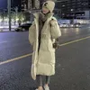 Frauengrabenmäntel Frauen Lose Long Duck Down Jacket 2023 Winter weiblich dicke warme Stoffmantel -Plus -Größe Mother's Parkas White Khaki