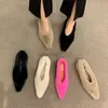 Scarpe eleganti con punta di punta di piedi piatti bassi su mocassini tacco piatto con scarpe bianche kaki kaki scarpe da donna dose scarpe vestito 35-39l0816