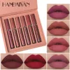 Lipstick Handaiyan 712 ColorSet Liquid Matte Velvet Lip Stick Gloss Makeup Nude Lipglosses Waterproof Natural Moisturizer 230816