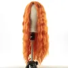 Peruca feminina dividida longa cabelo cacheado milho hot water ripple Wig Conjunto 230816