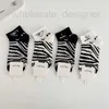 Socks & Hosiery Designer Spring Summer ankle sock Iron Label Triangle Mark Zebra Stripe Black White Low cut Short stockings for Men Women 48Y7