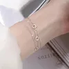 Link armbanden mode drielaagse keten cirkelarmband voor vrouwen gewoon prachtige cadeau bruiloft accessoires SL339