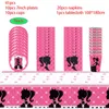 Other Event Party Supplies Pink Girl s d Birthday Decoration Balloon Tableware Backdrop Girl Supplise Kids Toys 230815