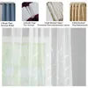 Gardin Semi-sheer elegant broderad fast vit stångfönsterfönster ren gardiner/drapering/paneler/behandling