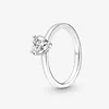 Cluster ringen 925 zilveren omringende pijlring hart Bright Wishing Bone Women's Fashion Charm Engagement