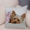 Kussen Mini Yorkshire Terrier Super Soft Short Plush Cover 45 45cm Coverpillows Case Home Decor Pet Dog Covers