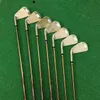 Новые гольф Irons Ichiro Honma Hollow Golden Golf Irons Golden 7pcs 456789psteel или Graphite Golfclubs