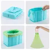 Förvaringspåsar Portable Folding Toalett Foldbar Potty Convenience Hink för barn Barn som campar vandringsresor J2Y